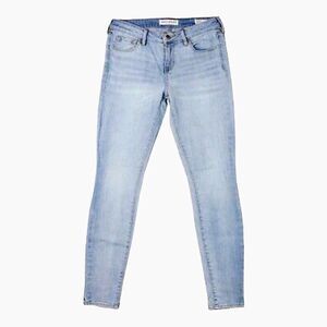 BULLHEAD Denim Co Jeans Distressed Low Rise Skinniest Light Blue Size 25